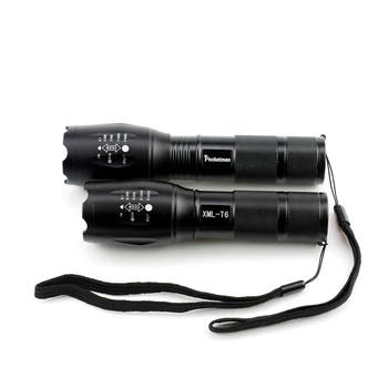 La más brillante 5-el Modo de Pocketman T6/L2/V6 LED Linterna con cargador de Zoom recargable Foco de Luz de la Antorcha de la Linterna por 1*18650