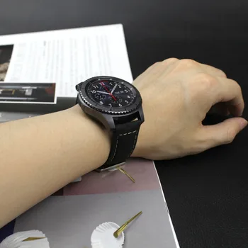 Huawei reloj GT 2 correa para Samsung Gear s3 Frontera Galaxy 46mm reloj de la banda de cuero pulsera de 22mm correa Gear S 3 huawei gt2 46mm