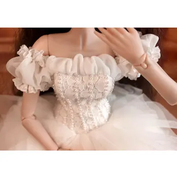 Vestido de novia de la Princesa juego de Ropa de Muñeca Accesorios para 1/4, 1/3 de Muñecas BJD - No de la Muñeca