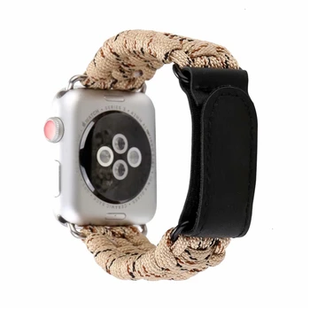 Paraguas de la cuerda de Nylon de la Correa Para el Apple Watch bandas de la serie 5 de 44mm iwatch 42mm correa de 38mm 40mm iwatch 4 3 2 1 pulsera de la correa de reloj de la correa