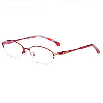 Reven Jate Mitad F3032 sin Montura Gafas de Marco Ópticos del Semi-Borde de las Lentes de Marco Para la Mujer de las Gafas de Mujer Armacao Oculos