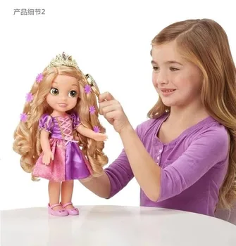 Hasbro Princesa de Disney Cabello Brillo Rapunzel Muñeca de Vinilo Juguetes para los Niños los Regalos de Cumpleaños de la Luz Niña Juguetes de la Casa de Juego de Fingir