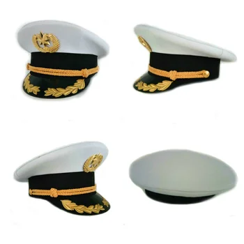 De seguridad Grande Blanco Gorro Blanco de Banda Grande de la Tapa de la Moda de los Sombreros de 2020 la Mujer y los Hombres Sombrero Militar Militar del Ejército de Uniformes de la Policía, Capitán Sombrero