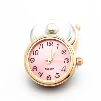 Nuevo Estilo Mixs 10pcs de Oro Rosa de Cristal de Reloj de Snap Botones Encantos Ajuste de 18mm/20mm Complemento de BRICOLAJE Pulsera Reemplazable Botones de la Joyería de BRICOLAJE