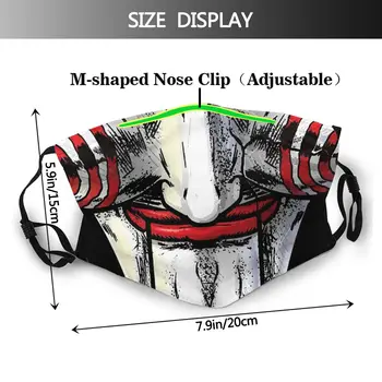 Proyecto de ley de La Marioneta de Halloween Vio Reutilizables de la Boca de la Máscara de Cara Anti Neblina a prueba de Polvo con Filtros de Gancho Tapa de Protección del Respirador