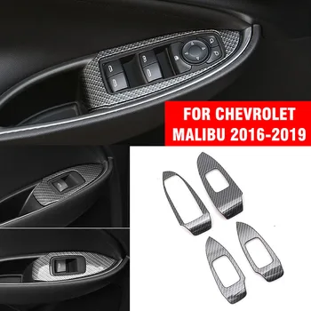 Pcmos ABS/ acero Inoxidable Interior de la Ventana Panel de interruptores Tirm Para Chevrolet Malibu XL 2016-2019 Auto Adhesivos Pilar Post Cubre