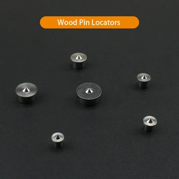 6Pcs Redonda de Madera de Pin Localizadores 4-12mm Clavijas Centro de Punto de ajuste de la Carpintería Artesanal de la Abrazadera de Acero de Herramientas