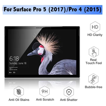 Vidrio templado Protector de Pantalla Para Microsoft Surface Pro 6 5 4 12.3 Pulgadas con PESTAÑA de la Tableta de la Película Protectora de la Superficie del Pro6 Pro5 Pro4