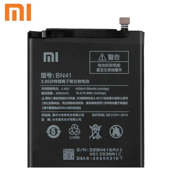 Xiao Mi Original de Reemplazo de la Batería para Teléfono de la BN41 Para Xiaomi Redmi Note 4 Hongmi Note4 Redrice Nota 4X Redmi Note 4 Pro 4100mAh