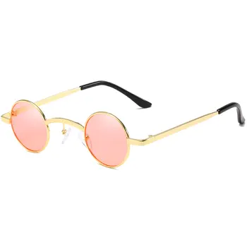 La moda Steampunk Ronda de Gafas de sol de Marco de Metal de las Mujeres de los Hombres de la Vendimia Gafas de Sol Gafas de Tonos Oculos de sol UV400 Gafas