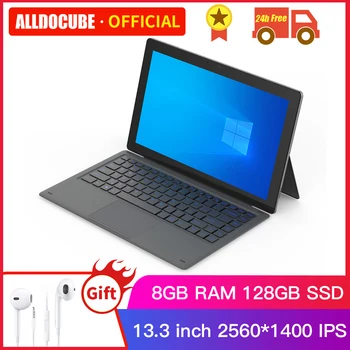 Alldocube inclinar los billetes X Pro de 13,3 pulgadas Géminis lago N4100 Windows 10 Quad Core Tablet PC de 8 gb de RAM, 128GB SSD 2560*1440 IPS Tabletas KNoteX
