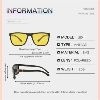TR90 de la Visión Nocturna de Conducción Gafas de sol Polarizadas Gafas Gafas Flexible Gafas de Sol de las Mujeres de los Hombres de Verano UV400 Protección de la Sombra