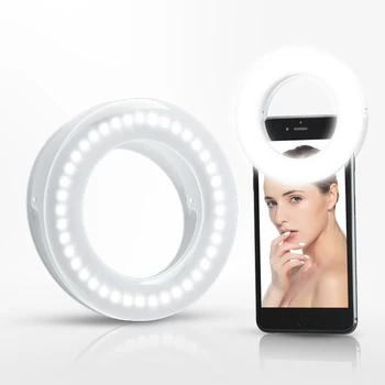 Mini LED Selfie Luz del Anillo del Teléfono de Relleno de la Lámpara Para el iPhone, Huawei, Xiaomi Smartphone Recargable de Clip anillo de luz Para YouTube Tiktok