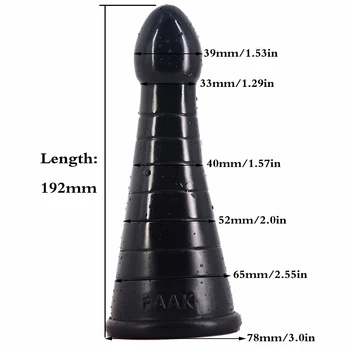 FAAK Grande anal butt plug consolador Negro adulto juguetes sexuales para la mujer, la masturbación vagina punto G stimulater Ano Masajeador Tienda Erótica