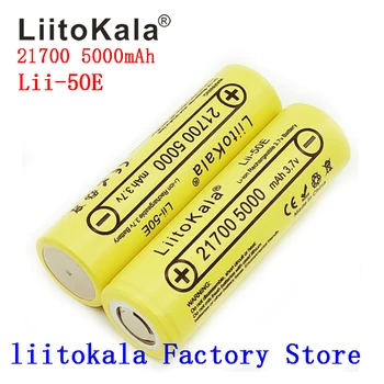 LiitoKala lii-50E 21700 5000mah Batería Recargable de 3.7 V 5C de descarga de Alta Potencia de baterías Para Aparatos de gran potencia
