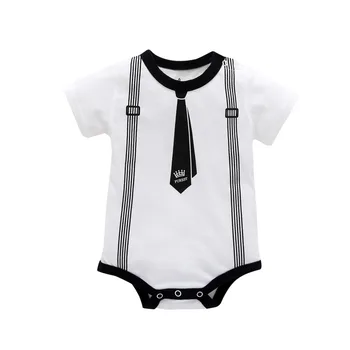 De manga larga mono para bebé niño ropa de verano o-cuello de algodón recién nacido monos 2019 de la moda de nueva nacido traje de cuerpo blanco 3-24M