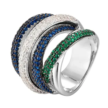 Zlxgirl joyas completo Allanar circón anillo de Cobre de Participación Femenina de las mujeres Anillos de Bodas de la Joyería Accesorios de anel envío gratis