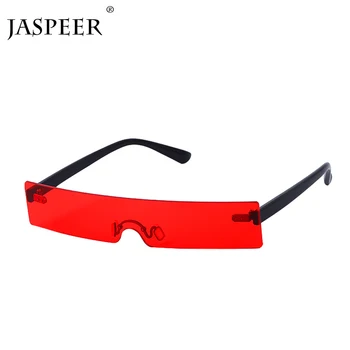 JASPEER Rectángulo de Gafas de sol de las Mujeres De 2020 de la Moda de Lujo de la Marca del Diseñador de Rojo Claro Pequeña Lente de la Personalidad de Gafas de Sol de Tonos UV400