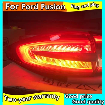 Car Styling Luz de la Cola de Caso Para Ford Fusion luces Traseras 2017-2019 Mondeo LED de la Lámpara de Cola Trasera de la Lámpara DRL+Freno+Parque+luz de Señal