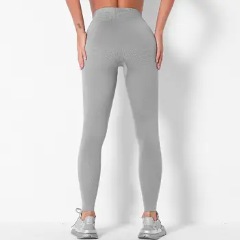 Lulubanana Pantalones de Yoga para las Mujeres Polainas Nuevo color Sólido sin costuras de Punto de Alta cintura de la Cadera ajustada Gimnasio Corriendo Pantalones de Fitness