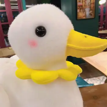 Kawaii Blanco Pato de Juguete de Felpa Adorable Peluche Quacker Hermoso Regalo para Niña de Año Nuevo, Cumpleaños, Decoración para el Hogar