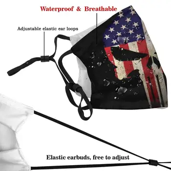 Bandera Americana Cráneo De Impresión Lavable Filtro Anti Polvo En La Boca De La Máscara De América Bandera Americana Patriota Patriótica Wwg1Wga Qanon Gran