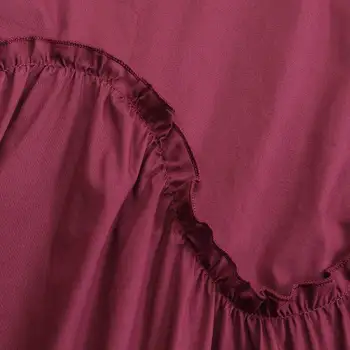 Las Mujeres elegantes del Volante Vestido de 2021 ZANZEA Otoño Costura SkirtsHigh Cintura Elástica Maxi Vestidos Femeninos Sólido Faldas Saia