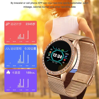 LIGE Nuevo Reloj Inteligente de las Mujeres de la Presión Arterial Monitor de Ritmo Cardíaco Banda Inteligente de Fitness tracker deportivo reloj Smartwatch Reloj inteligente