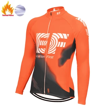 2019 EF Invierno camisa de ciclismo nuevo maillot ciclismo invierno de hombre de Manga Larga jersey de Montar Jersey Mantener Caliente