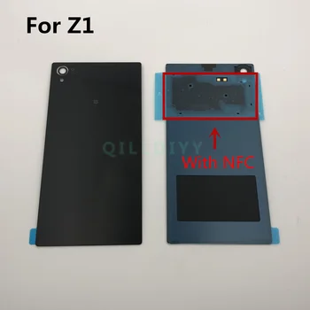 Para Sony Xperia Z1 L39 C6902 C6903 C6906 C6943 L39h Vidrio trasero de la Puerta de la Batería Carcasa Trasera de la Cubierta de Sustitución de la tecnología NFC