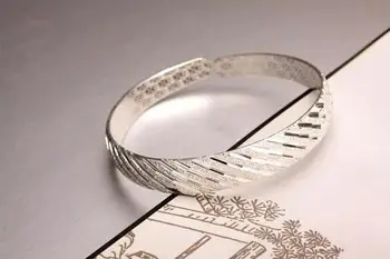 925 de la plata esterlina de la nueva llegada simple diseño de la mujer pulseras al por mayor de joyas no se desvanecen turístico brazalete de envío de la gota de regalo