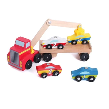 De madera Magnético de Coche Cargador de juguetes para los niños regalo ideal