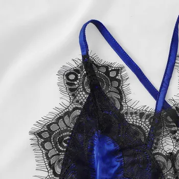 Las mujeres de la Ropa interior de Moda Sexy Kimono Siamés Babydoll de Encaje Lencería ropa de Dormir Body de bielizna erotyczna lenceria mujer 2020