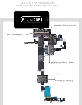 QianLi iBridge FPC Cable de Prueba para el iphone X 6 6S 7 7P 8p 8 de la Placa base de Fallo de Comprobación Táctil Delantera y Trasera de la Cámara de huellas Dactilares