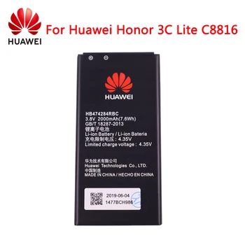 Original de la Batería de Reemplazo HB474284RBC Para Huawei C8816 Y550 Y560 Y625 Y635 G521 G620 Y5 Honor 3c lite de la Batería de 2000mAh
