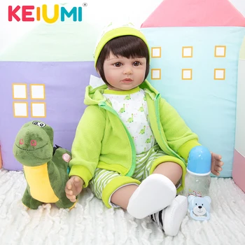 KEIUMI 24 Pulgadas de Reborn Baby Doll Realista Cuerpo de ropa Popular Renacer Niño de la Muñeca del Bebé Boneca Para Chirldren Día de Regalos de Cumpleaños