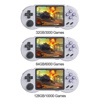 PocketGo S30 32/64/128GB Retro Consola de juegos Portátil de 3.5 pulgadas IPS Integrado En 10000 Juegos de Video Recargables, de Bolsillo de Mano
