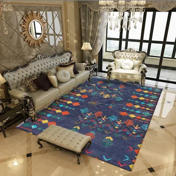 Boho Marruecos Retro Alfombra 160x230 para el hogar Sala de estar Dormitorio Decoración de la Gran Alfombra Antideslizante Sofá Silla de Mesa de Estudio Estera en el Piso
