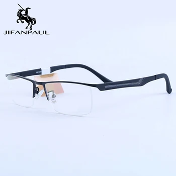 JIFANPAUL de Aleación de gafas de marco miopía gafas de prescripción de luz ultra de gafas de marco cuadrado de gafas de moda masculina anteojos