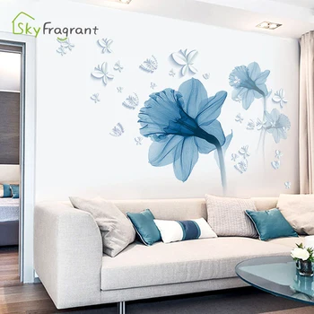 3D estéreo flores etiqueta engomada de la pared del sofá de fondo decoración de la pared decoración de la habitación de decoración para el hogar calcomanías autoadhesivas dormitorio decoración