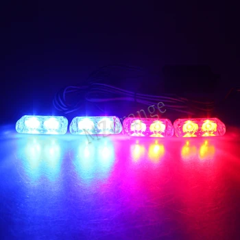 4x2LED de la Policía de Luz, estroboscopios Luces Estroboscópicas Controlador de Flash led fso Coche del flash del Camión LED de la Luz de Advertencia Roja y Azul Parpadeando