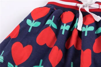 Poco Maven Nueva Summer Kids Azul Rojo Tulipán Florales Impresos Niñas de 2 hasta 7 años de tejidos de Punto de Algodón Casual de Playa Banda Elástica Faldas