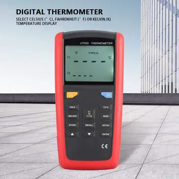 UNIDAD UT325 Termómetro de Contacto tipo K Termopar Termómetro Digital Termómetro-200~1375C Tester de Temperatura de Contacto