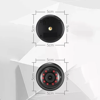 V380 Mini Wifi 1080P HD IP Cámara CCTV Inalámbrica con Visión Nocturna por Infrarrojos de Detección de Movimiento 2-Way Audio Rastreador de Movimiento de Seguridad en el Hogar