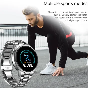 LIGE 2020 Nuevo Reloj Inteligente de los Hombres Podómetro Heart Rate Monitor de Presión Arterial Deporte Smartwatch Información Recordatorio Para Android IOS