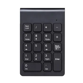2020 de tamaño Pequeño Inalámbrica de 2.4 GHz Teclado Numérico teclado Numérico 18 Teclas del Teclado Digital para la Contabilidad Cajero Portátil Tabletas