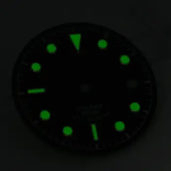 Partes de reloj, 30.4 mm Negro Estéril Dial del Reloj de Oro Rosa/blanco Marca para Unitas ETA 2824 2836 Movimiento Automático