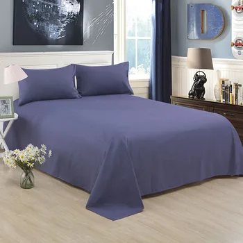 Ropa de cama de color Sólido de poliéster de algodón de la hoja de cama del hotel de casa 1.2 / 1.5 / 1.8 / 2 m cama de fábrica al por mayor puede ser personalizado 15