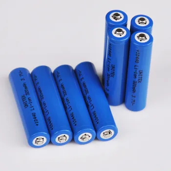 8PCS 3.7 V 10440 Recargable de iones de litio de la batería ICR10440 320mah tamaño AAA batería de li-ion de la célula de la antorcha linterna LED juguetes