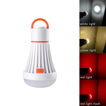 6 Led + 3W Portátil de Camping Carpa Luz de la Linterna Linterna Linterna lámpara de Araña de 4 modos de Uso de la Aaa O Batería 18650